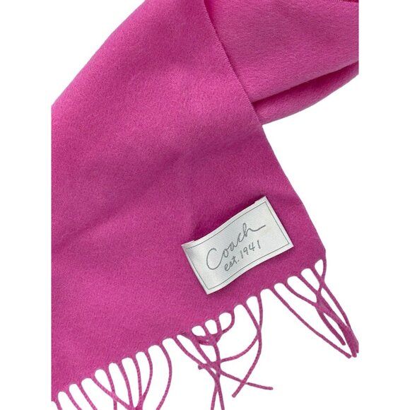 Coach 100%  PURE CASHMERE PINK SCARF NEW - Picture 3 of 5